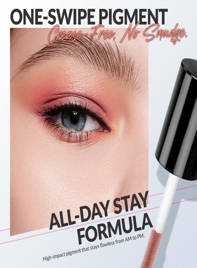 BEPHOLAN Matte Rose Pink Liquid Eyeshadow With Subtle Shimmer.Waterproof,Long-Lasting, Neutral Naked Smooth Creamy Eyeshadow Lightweight(Malibu Sunset 04#) - Image 2